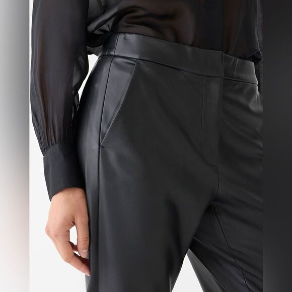 J Crew Faux Leather Kate Straight Leg Pants NWT - Picture 4 of 7